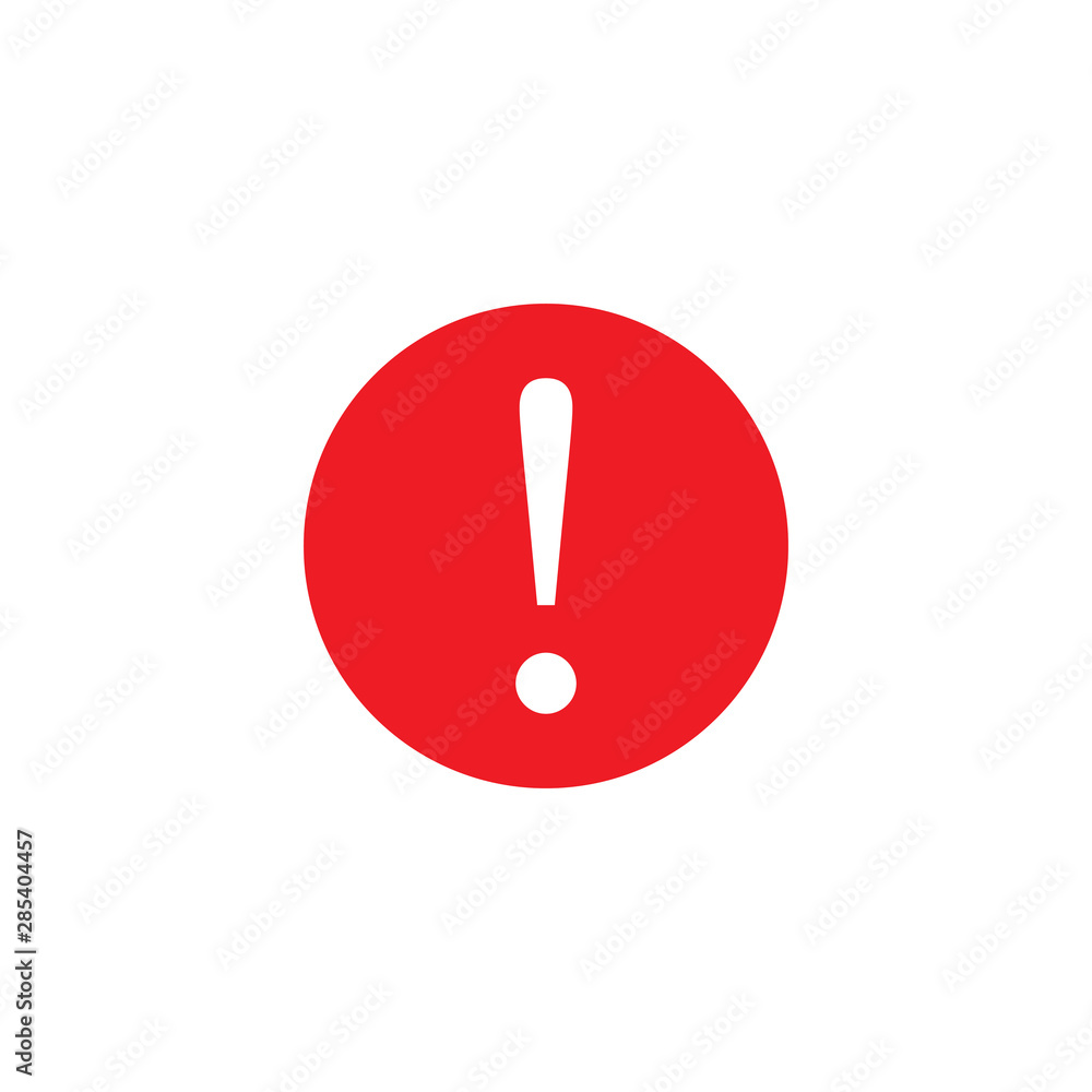Exclamation mark icon. Vector illustration, flat design. Exclamation mark icon. Vector illustration, flat design.