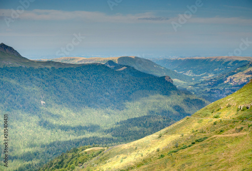 Panorama from the Puy Mary mountain, Cantal, France