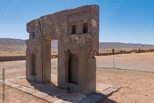 Sun gate, Tiwanaku, Bolivia photo