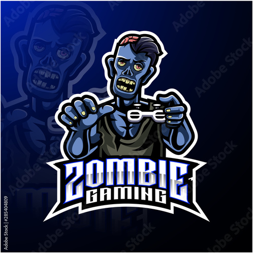 Zombie undead mascot logo design
