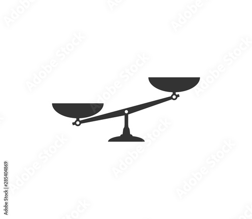 Balance scale icon. Vector illustration, flat design.