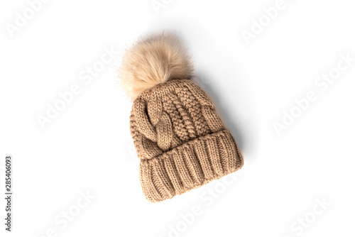 Winter hat isolated on white background.