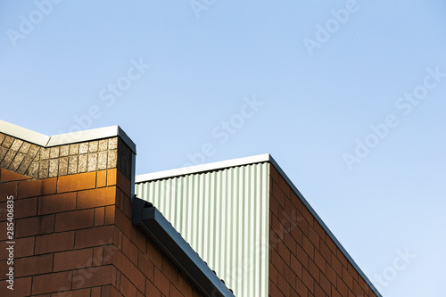 Modern brick building skyline