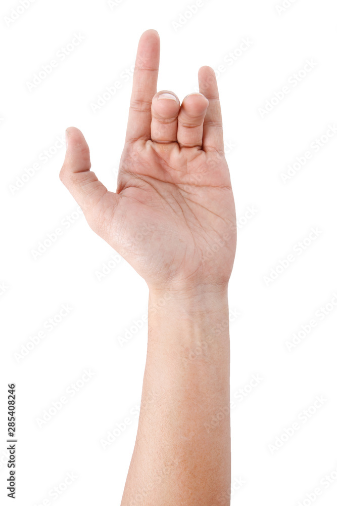 Male asian hand gestures isolated over the white background. Male asian hand gestures isolated over the white background.