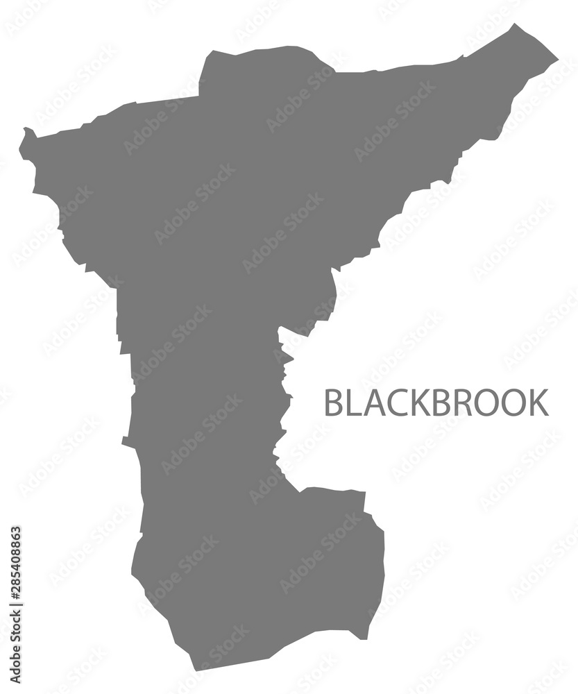 Blackbrook grey ward map of High Peak district in East Midlands England UK
