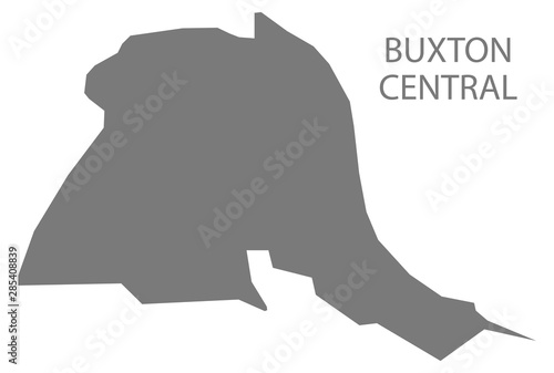 Buxton Central grey ward map of High Peak district in East Midlands England UK