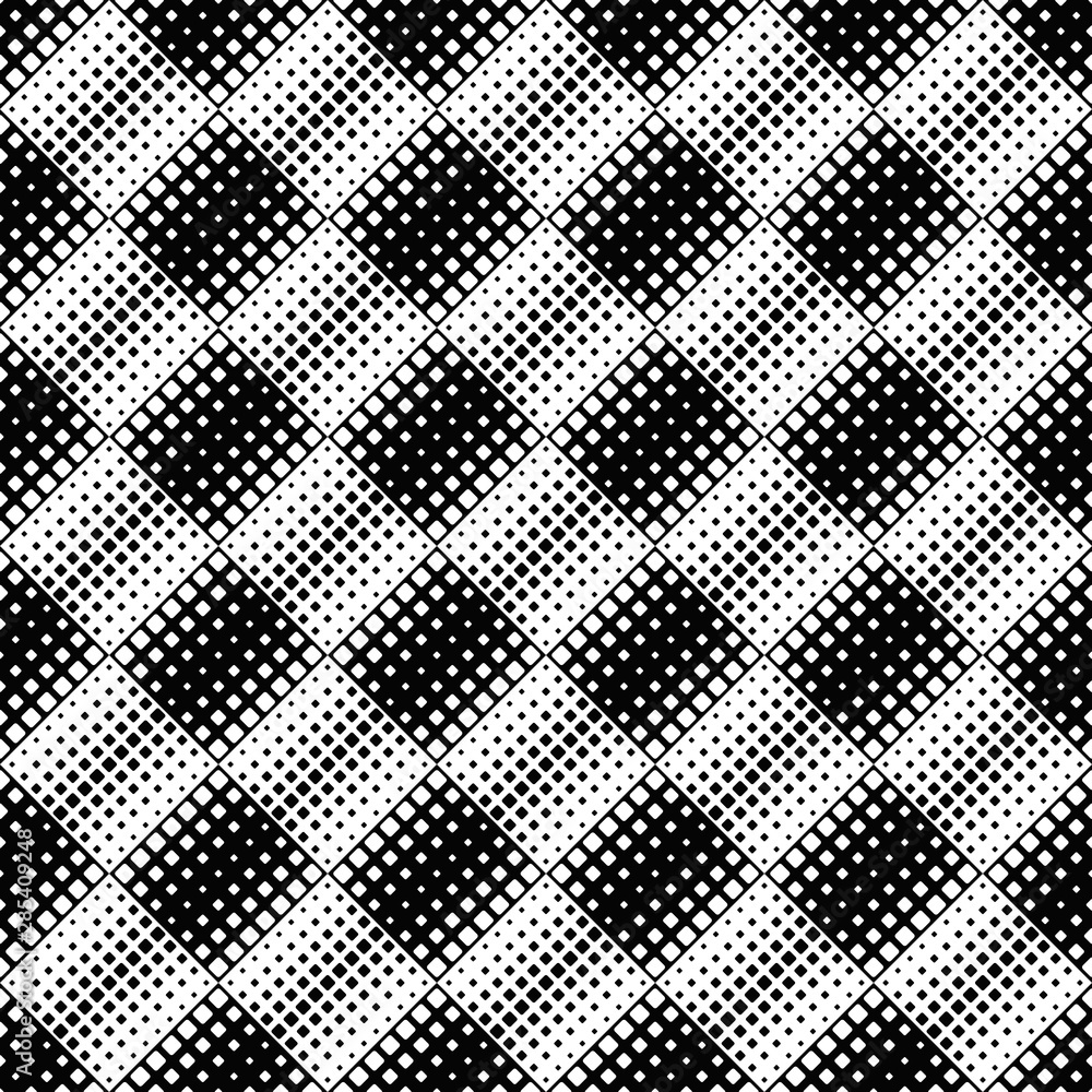 Rounded square pattern background - monochrome abstract vector graphic from squares