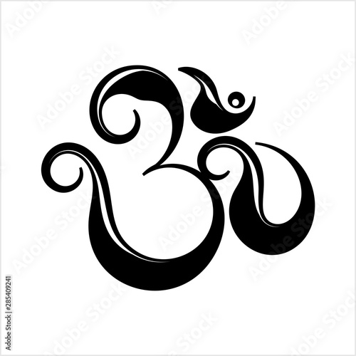 Aum (Om) The Holy Motif Calligraphic Style