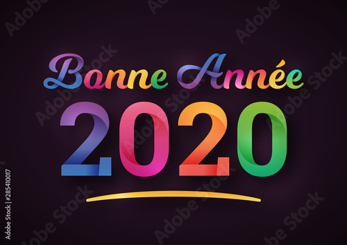 Bonne Année 2020, carte de voeux.