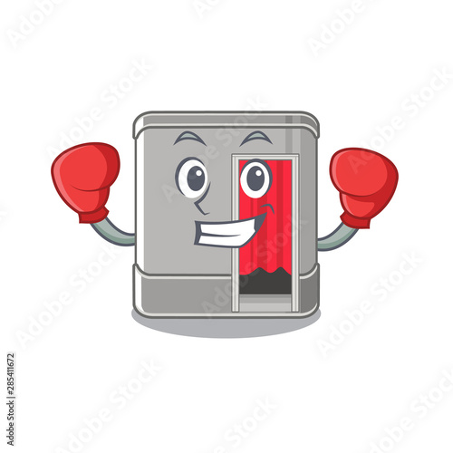 Boxing photo booth in the character shape