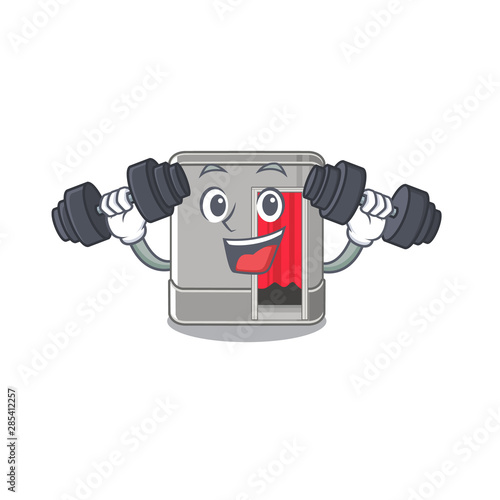 Fitness photo booth in the character shape