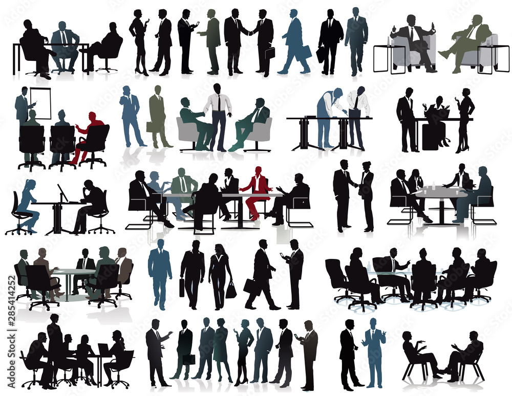Business Team bei der Zusammenarbeit– Illustration Business Team bei der Zusammenarbeit– Illustration
