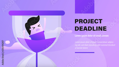 Deadline. Presentation Background with Concept Illustration.