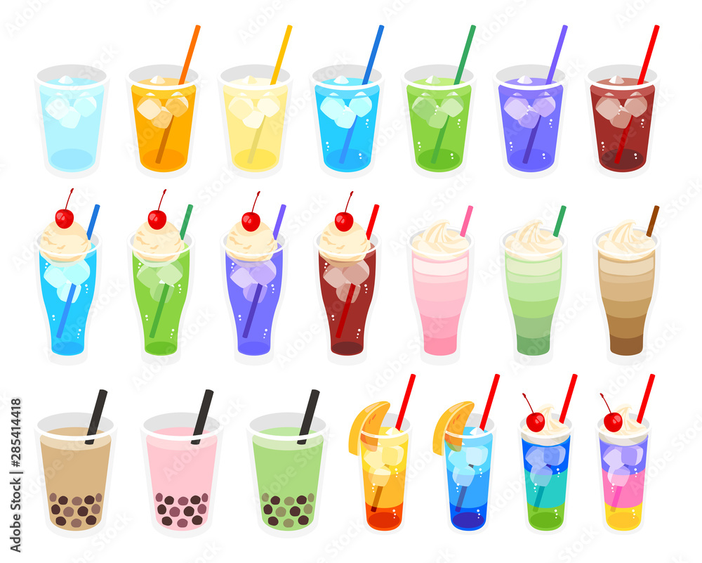 フードイラスト 冷たい飲み物 Stock Vector Adobe Stock