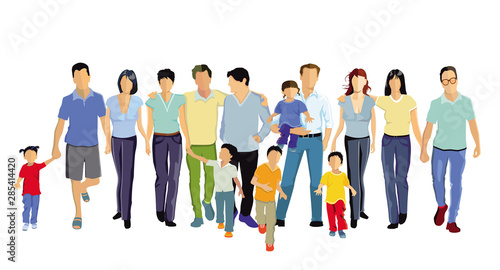 Familien in der Freizeit,  Gruppe von Menschen