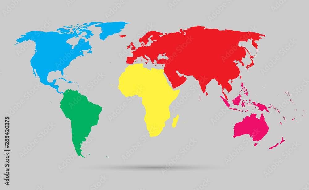 Fototapeta premium World map vector template, worldwide info graphic
