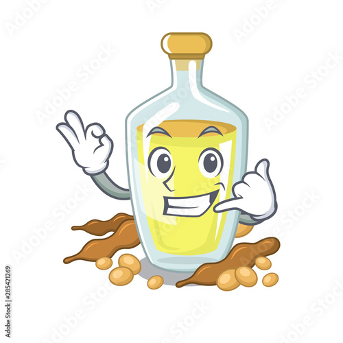 Call me soybean oil with the character shape