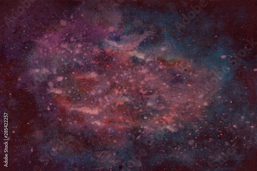 Watercolor space background.  © Надежда Л