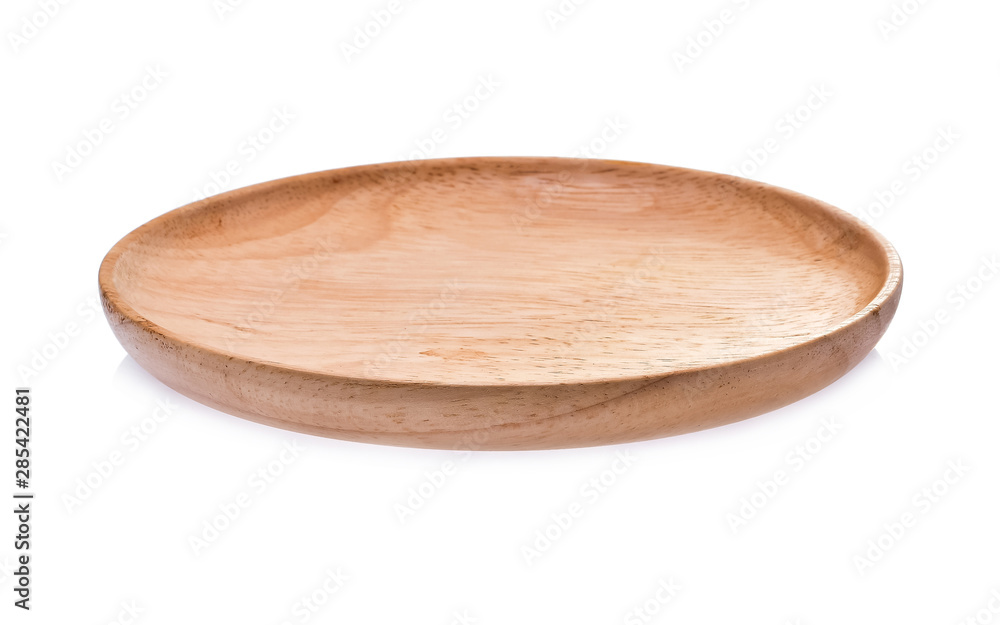 wood plate on white background wood plate on white background