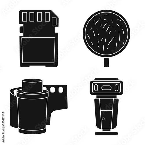 Isolated object of business and hobbies icon. Collection of business and photo vector icon for stock.