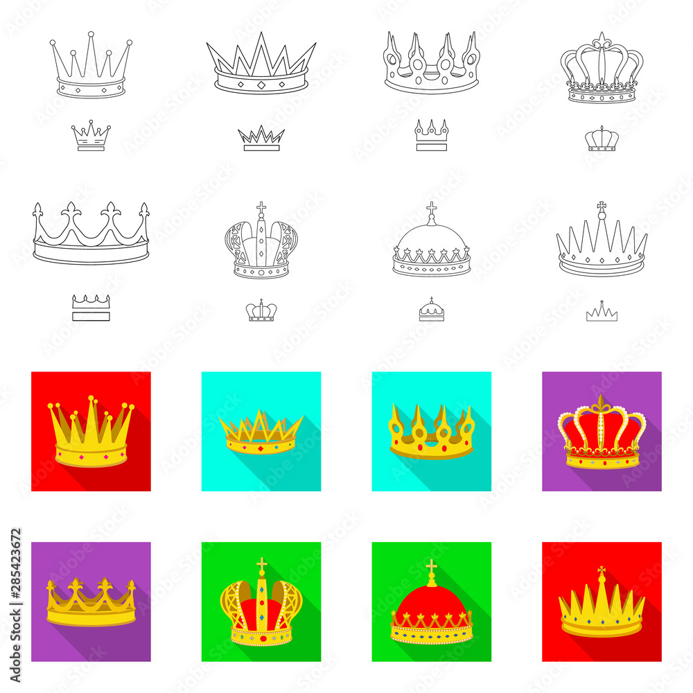 Vector design of medieval and nobility symbol. Set of medieval and monarchy stock vector illustration. Vector design of medieval and nobility symbol. Set of medieval and monarchy stock vector illustration.