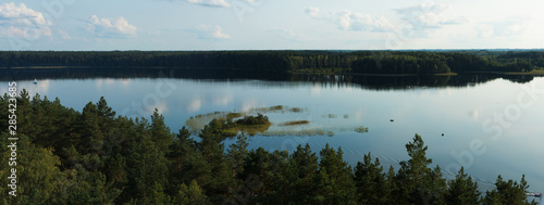Fototapeta Naklejka Na Ścianę i Meble -  Aerial view of Baltieji Lakajai lake