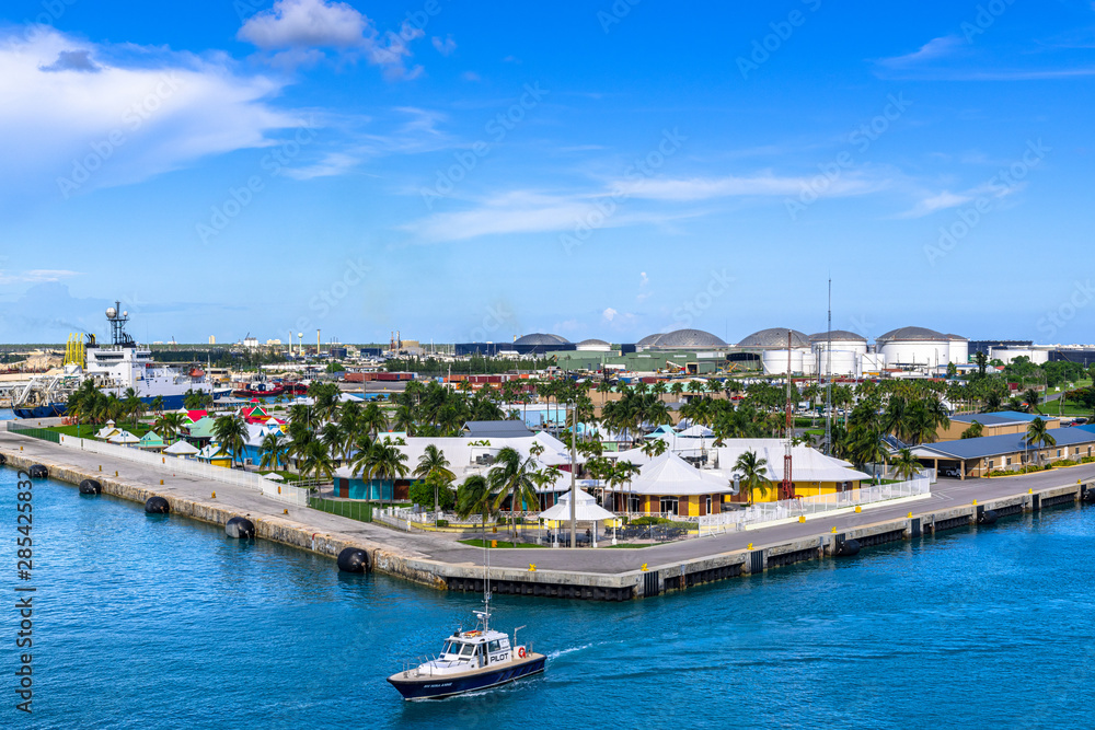 Bay of Water in Freeport City, Grand Bahama, Bahamas
