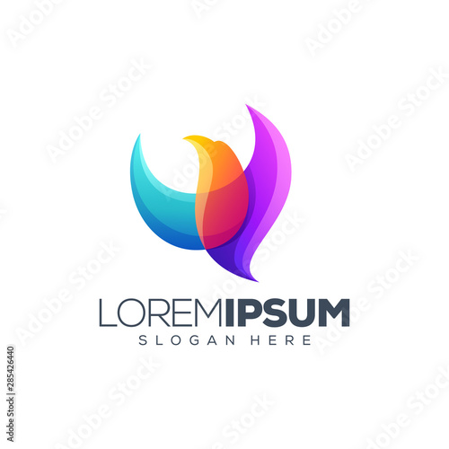 colorful bird logo design vector illustration