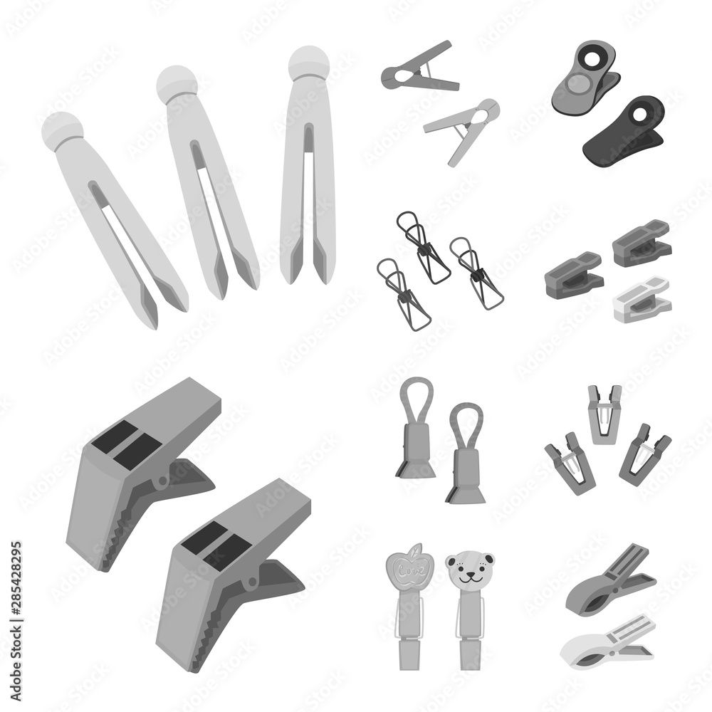 Fototapeta premium Vector design of hang and collection logo. Collection of hang and pins vector icon for stock.