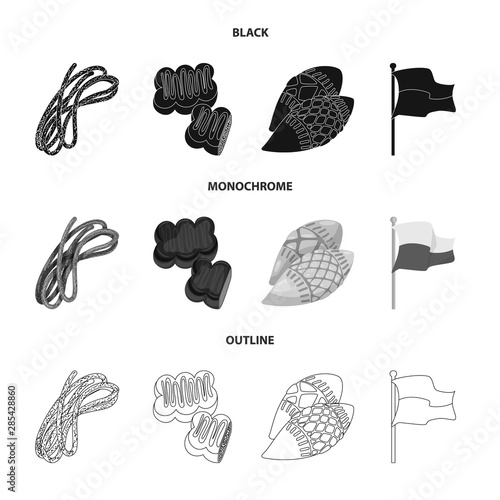 Vector illustration of traditional and tour icon. Collection of traditional and landmarks stock vector illustration.