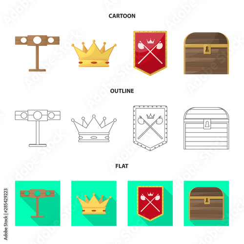 Vector illustration of old and culture logo. Set of old and renaissance vector icon for stock.