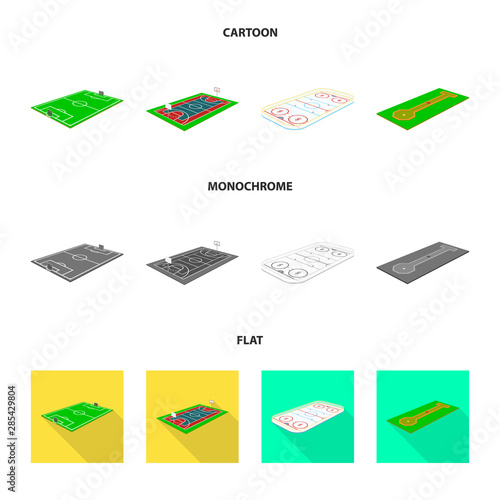 Vector design of playground and sport logo. Collection of playground and scene stock symbol for web.