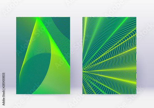 Cover design template set. Abstract lines modern b