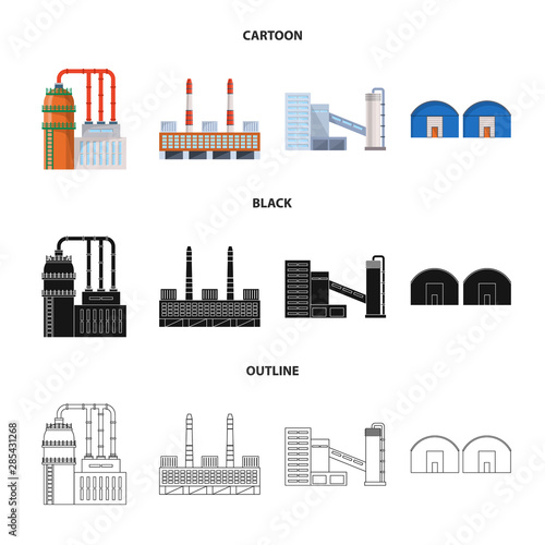 Vector design of production and structure icon. Collection of production and technology stock vector illustration.