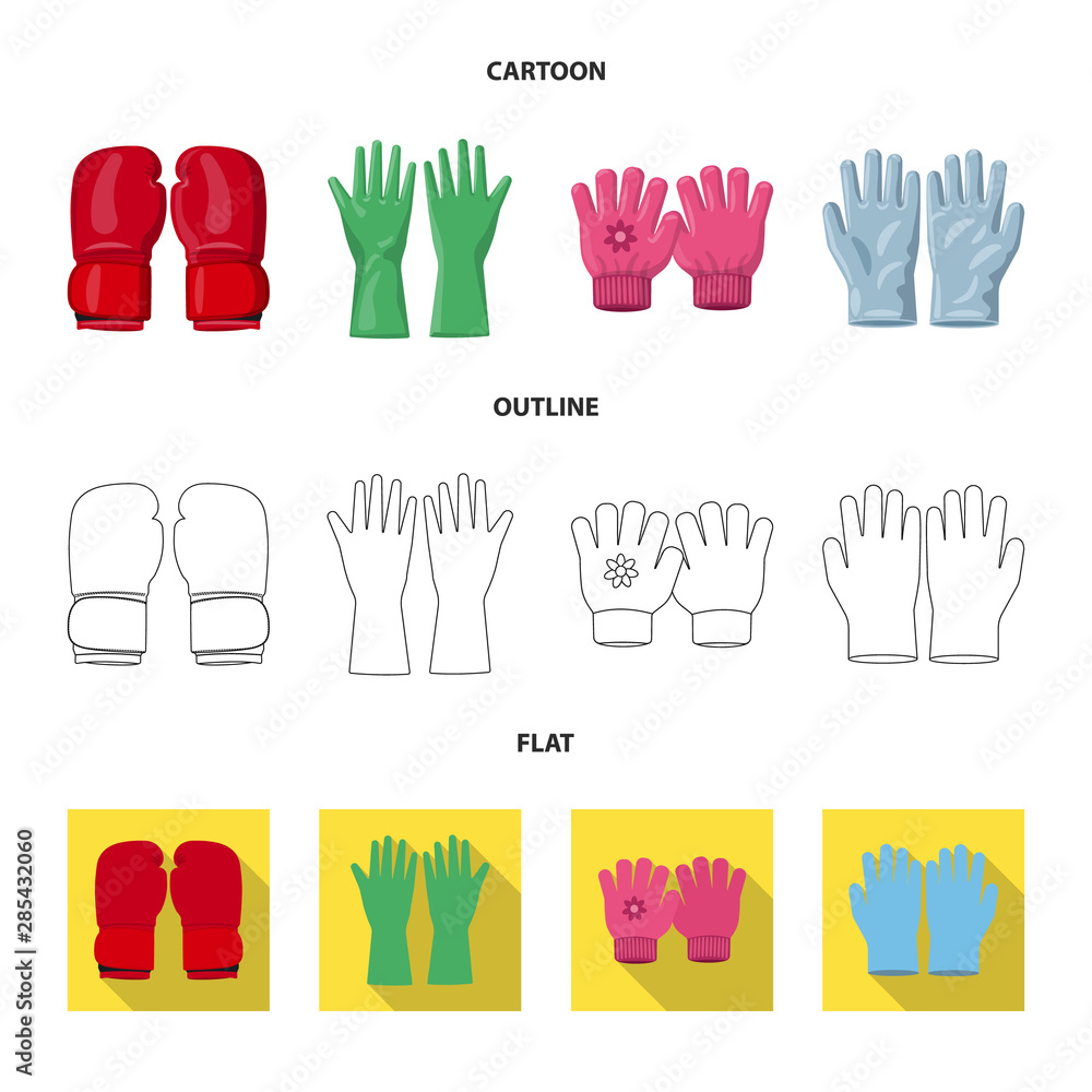 Vector design of glove and winter symbol. Collection of glove and equipment stock symbol for web. Vector design of glove and winter symbol. Collection of glove and equipment stock symbol for web.