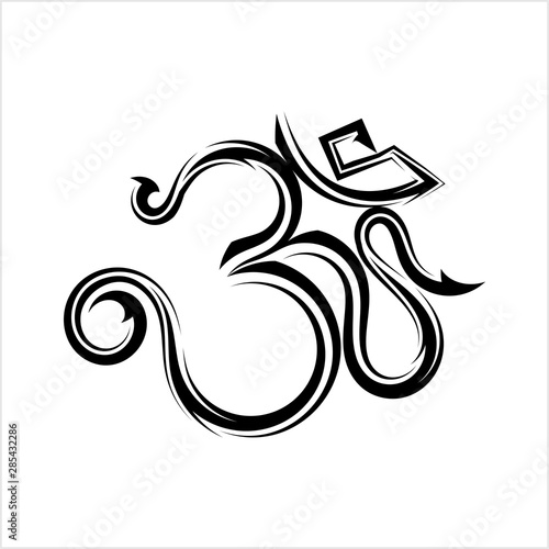 Aum (Om) The Holy Motif Calligraphic Style