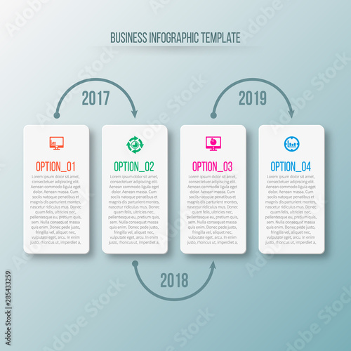 Abstract 3D Paper Infographics. Business template .Vector illustration