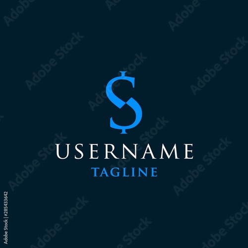 letter SS logo design inspiration . letter S logo template . $ business logo design . dollar icon
