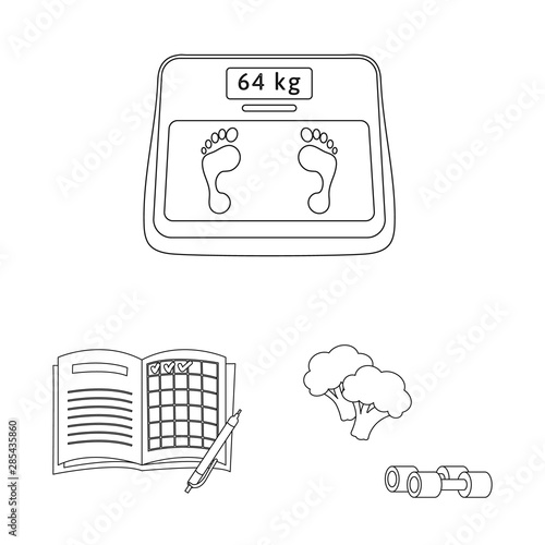 Vector illustration of mellitus and diabetes icon. Collection of mellitus and diet vector icon for stock.