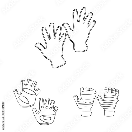 Vector design of accessory and style icon. Set of accessory and distinctive stock vector illustration. © pandavector