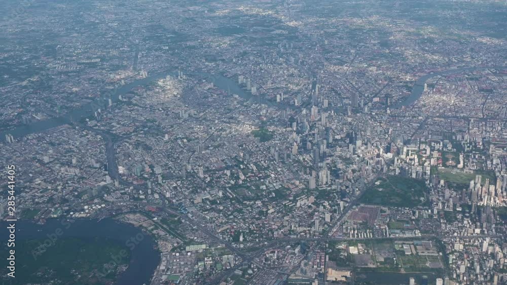 4K Aerial view flying over Bangkok cityscape 4K Aerial view flying over Bangkok cityscape