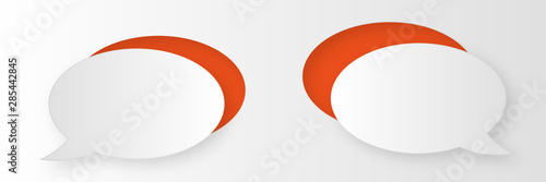 cut out speech bubbles orange