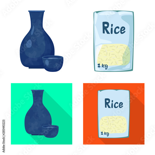 Vector illustration of crop and ecological symbol. Collection of crop and cooking stock symbol for web.