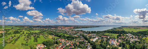Prenzlau am Unteruckersee in Brandenburg als Panoramafoto photo