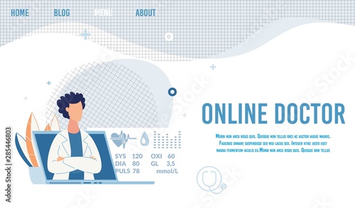 Landing Page Offer Online Doctor for Consultation