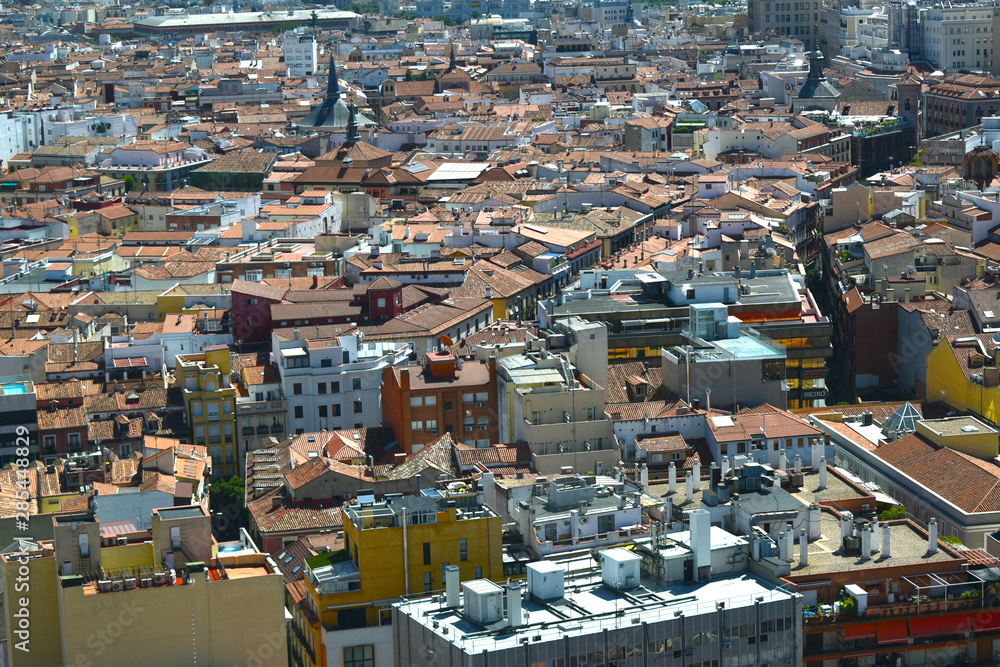 roofs of buildings in the old town of Madrid