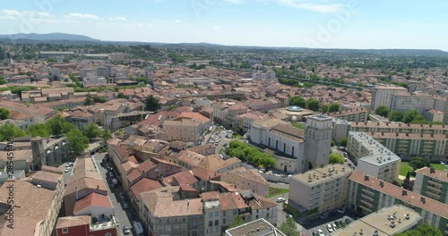 Alès aerial back traveling, Gard, France