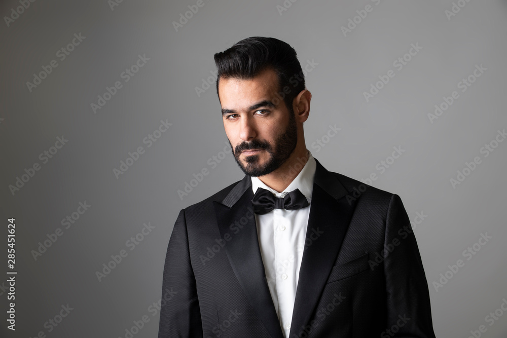 Portrait of a handsome man in Tuxedo, Portrait of a young handsome businessman Portrait of a handsome man in Tuxedo, Portrait of a young handsome businessman