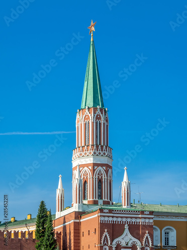 Nikolskaya tower in Kremlin, Moscow, Russia