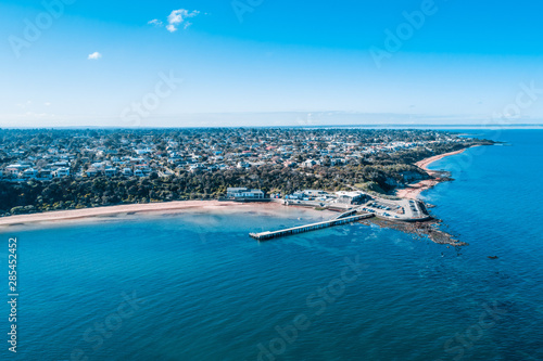 Black Rock wharf and suburb - aerial view